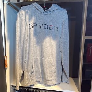 Spyder Gray Athletic Hoodie Sweatshirt